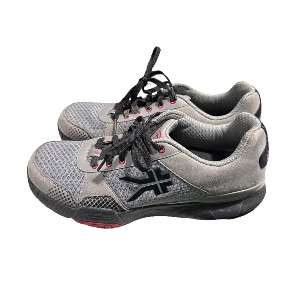 Kuru Men’s Quantum Tungsten-Cardinal Athletic Shoes 10M Grey Red Accent EUC
